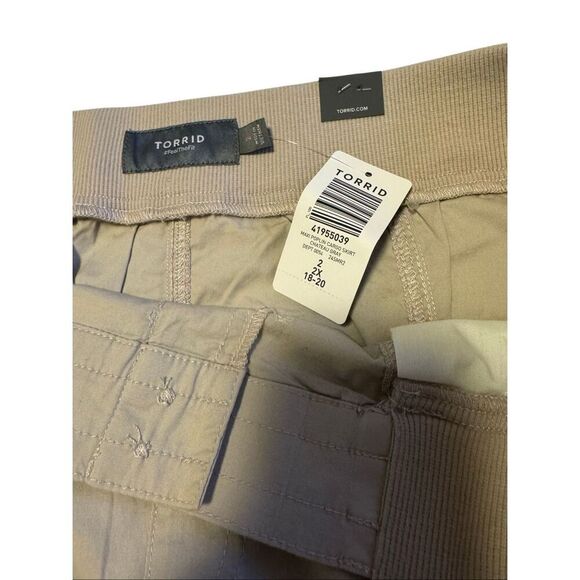 Torrid size 2 poplin midi cargo skirt bungie - NWT - Picture 3 of 7